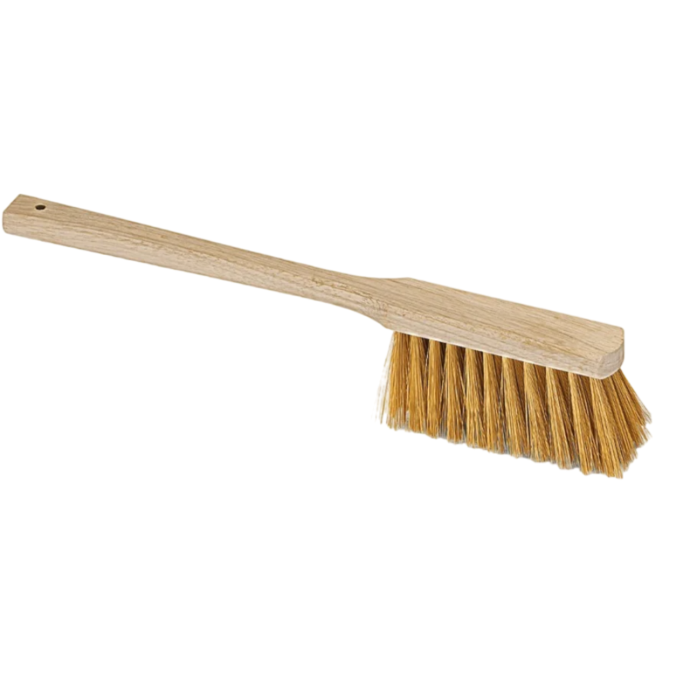 Brosse à main à long manche Balai de 45 cm de long avec corps en bois non peint